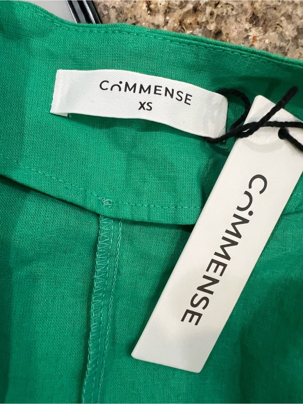 COMMENSE Oversized Linen Tied Two Piece Pants Set Color: Green, size XS NWT - Picture 5 of 10
